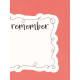 Maple Grove Remember 3x4 Journal Card
