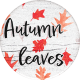Cranberry Autumn Leaves Round Sticker 