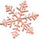 Cranberry Peach Wood Snowflake