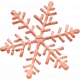 Cranberry Peach Wood Snowflake