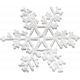 Cranberry White Wood Snowflake