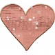 Cozy Mornings Pink Wood Heart