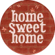 Cozy Morning Extras Home Sweet Home Round Sticker
