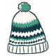 Flurries Teal Hat Sticker