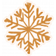 Flurries Gold Snowflake Sticker
