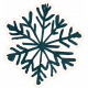 Flurries Teal Snowflake Sticker