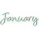 Flurries January Word Art