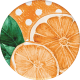 Orange Blossom Extras Oranges Round Sticker