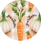 Lovely Garden Carrots Round Sticker