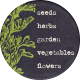 Lovely Garden Words Round Sticker