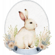Lovely Garden Stickers: Framed Bunny