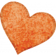 Perfect Pear Orange Heart Sticker