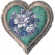 Vintage Blooms Sticker 01 Rose Heart