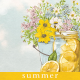 Old Fashioned Summer Journal Card summer lemonade 4x4