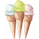 Old Fashioned Summer Sticker icecream