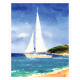 Provincial Seascape postage stamp boat