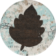 Wildwood Thicket Extras round sticker leaf
