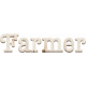 Charlotte&#039;s Farm Element word art wood farmer