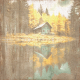 Lakeside Autumn Artsy Lake Paper