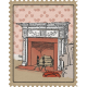 At The Hearth Fireplace Postage Stamp