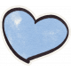 Fancy A Cup Sticker heart 4 blue