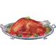 Vintage Food roast turkey