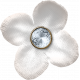 Delight Mixed Media Mini White Flower