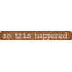 Delight Mixed Media Mini So This Happened Word Art Snippet