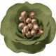 Cherish Mixed Media Olive Green Flower