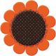 Orange &amp; Brown Glitter Flower