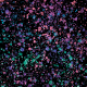 Radiant Gradient Black Paper with Splatters