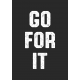 Karate Label Go For It Word Art