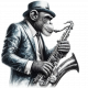 Chimpanzee Saxophone 1