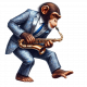 Chimpanzee Saxophone 2