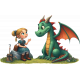 Girl & Dragon Element 18