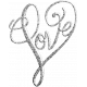 Word Art- Love Silver Glitter