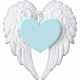 Baby- Angel Wings Heart Blue