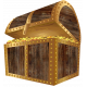 Treasure Chest with Gold Element