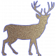 Christmastide Golden Glittery Stag Element