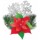 Christmastide Poinsettia,Baby Breathe and Pine Cluster Element