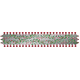 Christmastide Red Silver Metallic Textured Diamond Border with Holly Element