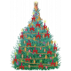 Christmastide Christmas Tree with Candles Element