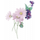 Lace and Satin Flower Bouquet Vintage Element