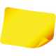 Label with rolled corner- yellow