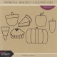 Thankful Harvest Illustration Templates Kit