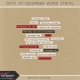 Days of December Word Strips Kit