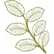 Leafy Branch Outline 10 - Template 