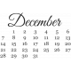 Dates- December Mini Calendar